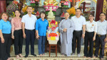 Đoàn lãnh đạo thành phố Thủ Dầu Một thăm, tặng quà Chùa, Tịnh xá, Thiền viện trên địa bàn thành phố